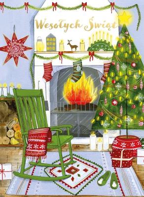 Opakowanie Karnet B6 Boże Narodzenie Kominek