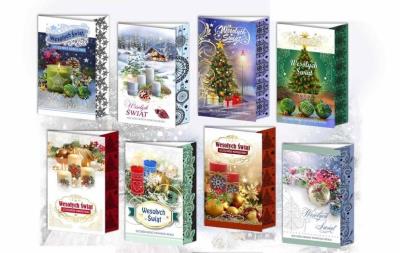 Opakowanie Karnet B6 Boże Narodzenie nalepka świeckie (10szt)