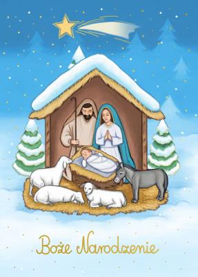Opakowanie Karnet B6 Boże Narodzenie Szopka