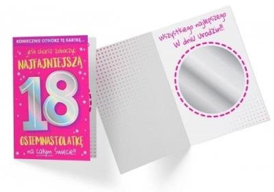 Opakowanie Karnet B6 DK-919 Urodziny 18 lusterko