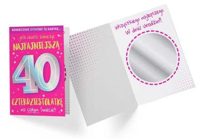 Opakowanie Karnet B6 DK-923 Urodziny 40 lusterko