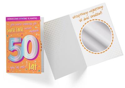 Opakowanie Karnet B6 DK-925 Urodziny 50 lusterko