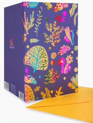 Opakowanie Karnet B6 JCT-19-11-14013 złocony Koralowce fiolet