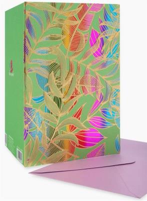 Opakowanie Karnet B6 JCT-19-11-14047 złocony Liście