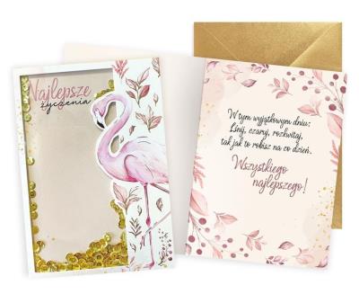 Opakowanie Karnet B6 konfetti Uniwersalny flaming