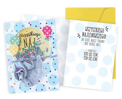 Opakowanie Karnet B6 konfetti Uniwersalny leniwiec