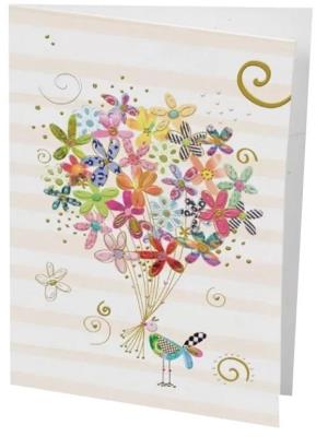 Opakowanie Karnet B6 + koperta Bukiet z ptaszkiem