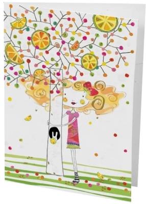 Opakowanie Karnet B6 + koperta Drzewo cytrynowe