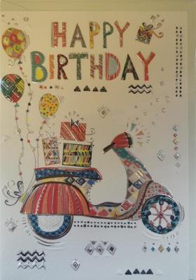 Opakowanie Karnet B6 + koperta MO7346X1 Urodziny Skuter