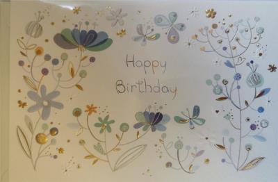 Opakowanie Karnet B6 + koperta MO8012B1-1 Niebieskie kwiatki