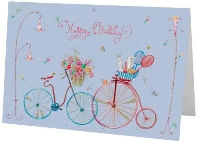 Opakowanie Karnet B6 + koperta Urodziny Rowery