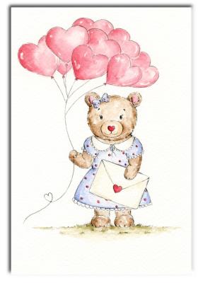 Opakowanie Karnet B6 Misiowa z balonami