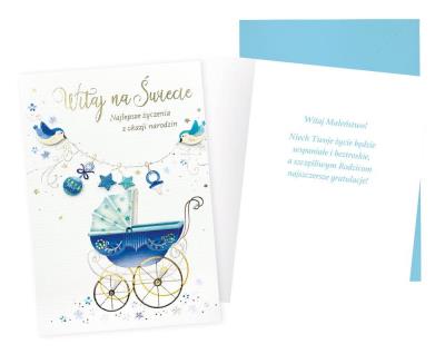 Opakowanie Karnet B6 Narodziny (chłopiec)