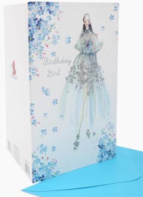 Opakowanie Karnet B6 NME-009 Brokat Urodziny Sukienka