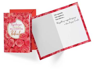 Opakowanie Karnet B6 PR-403 Dla cudownej kobiety (kwiaty)