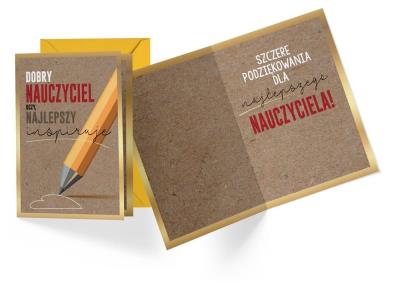 Opakowanie Karnet B6 PR-424 Dla najlepszego Nauczyciela