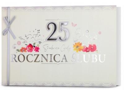 Opakowanie Karnet B6 Rocznica ślubu 25