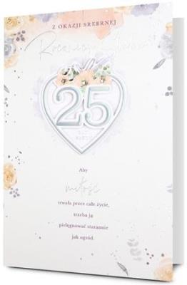 Opakowanie Karnet B6 Rocznica ślubu 25