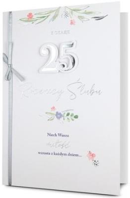 Opakowanie Karnet B6 Rocznica ślubu 25