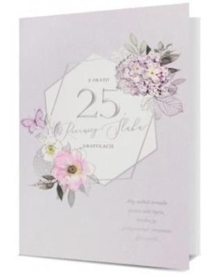 Opakowanie Karnet B6 Rocznica ślubu 25