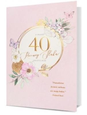 Opakowanie Karnet B6 Rocznica ślubu 40