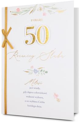 Opakowanie Karnet B6 Rocznica ślubu 50