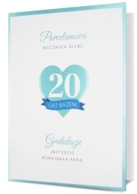 Opakowanie Karnet B6 Rocznica ślubu Porcelanowa HM200-2527