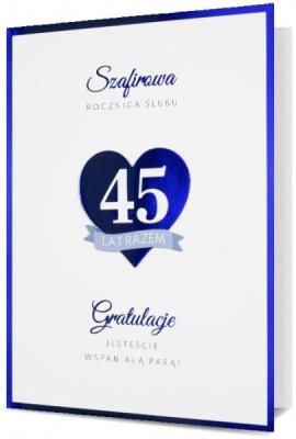 Opakowanie Karnet B6 Rocznica ślubu Szafirowa HM200-2532