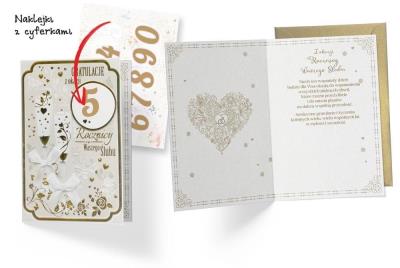 Opakowanie Karnet B6 Rocznica (wymienne cyfry)