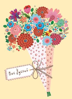 Opakowanie Karnet B6 Rożek kwiatowy