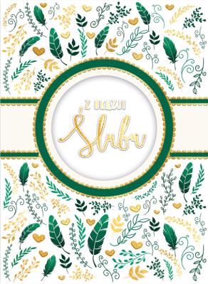 Opakowanie Karnet B6 Ślub z kieszonką - Butelkowy