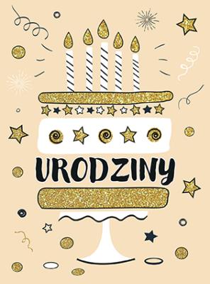 Opakowanie Karnet B6 Tort brokat