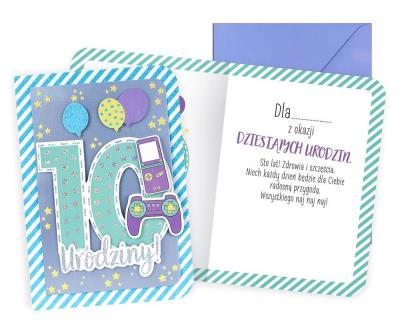 Opakowanie Karnet B6 Urodziny 10 chłopiec