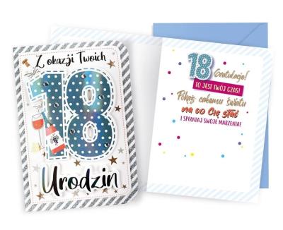 Opakowanie Karnet B6 Urodziny 18
