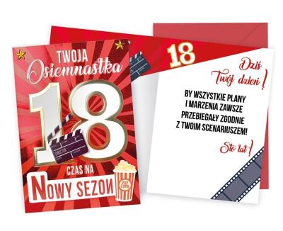 Opakowanie Karnet B6 Urodziny 18