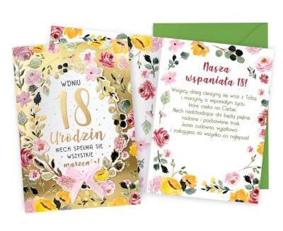 Opakowanie Karnet B6 Urodziny 18