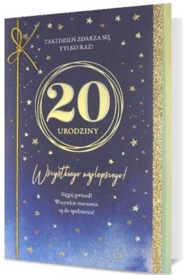 Opakowanie Karnet B6 Urodziny 20