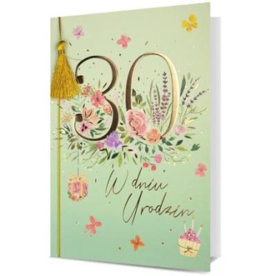 Opakowanie Karnet B6 Urodziny 30