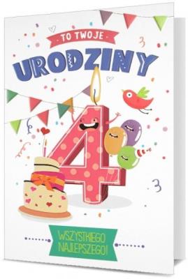 Opakowanie Karnet B6 Urodziny 4 HM200-2602