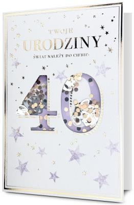 Opakowanie Karnet B6 Urodziny 40