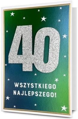 Opakowanie Karnet B6 Urodziny 40