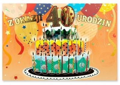 Opakowanie Karnet B6 Urodziny 40