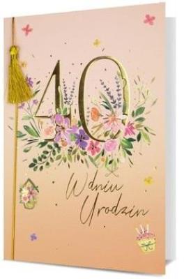 Opakowanie Karnet B6 Urodziny 40