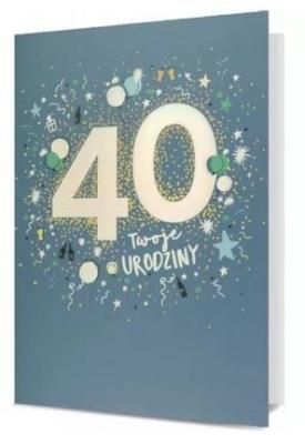 Opakowanie Karnet B6 Urodziny 40