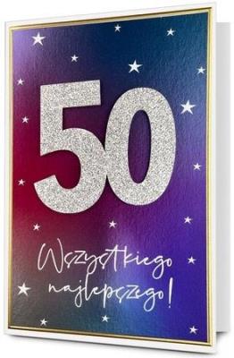 Opakowanie Karnet B6 Urodziny 50