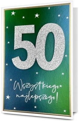 Opakowanie Karnet B6 Urodziny 50