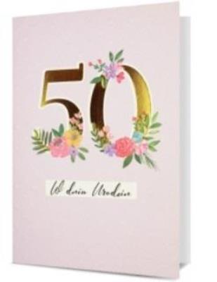 Opakowanie Karnet B6 Urodziny 50