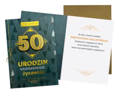 Opakowanie Karnet B6 Urodziny 50 męskie