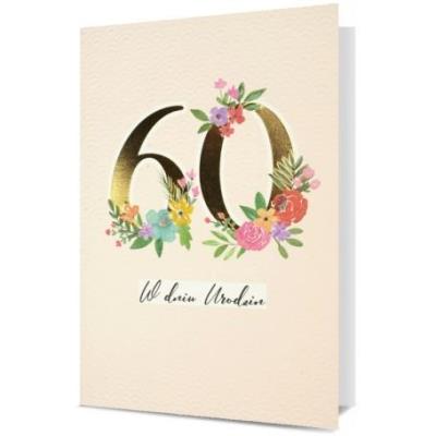 Opakowanie Karnet B6 Urodziny 60