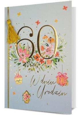 Opakowanie Karnet B6 Urodziny 60